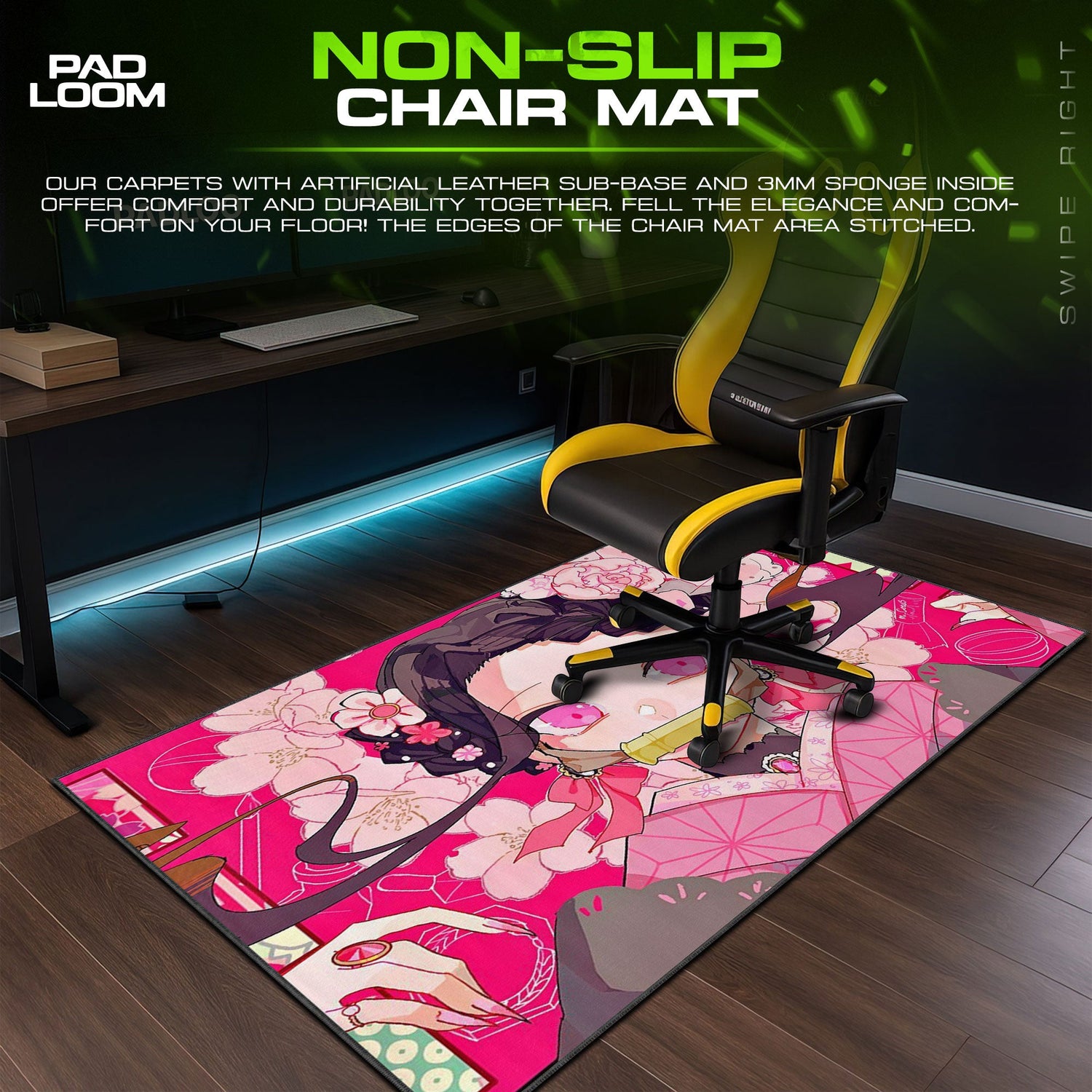 Nezuko Mouse Pad - Blossom Spirit Anime Desk Mat Padloom