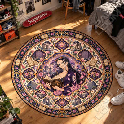 Nico Robin Reading Round Rug - One Piece Chair Mat