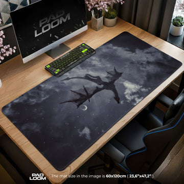 Night Fury Mouse Pad - Moonlit Flight Gaming Desk Mat
