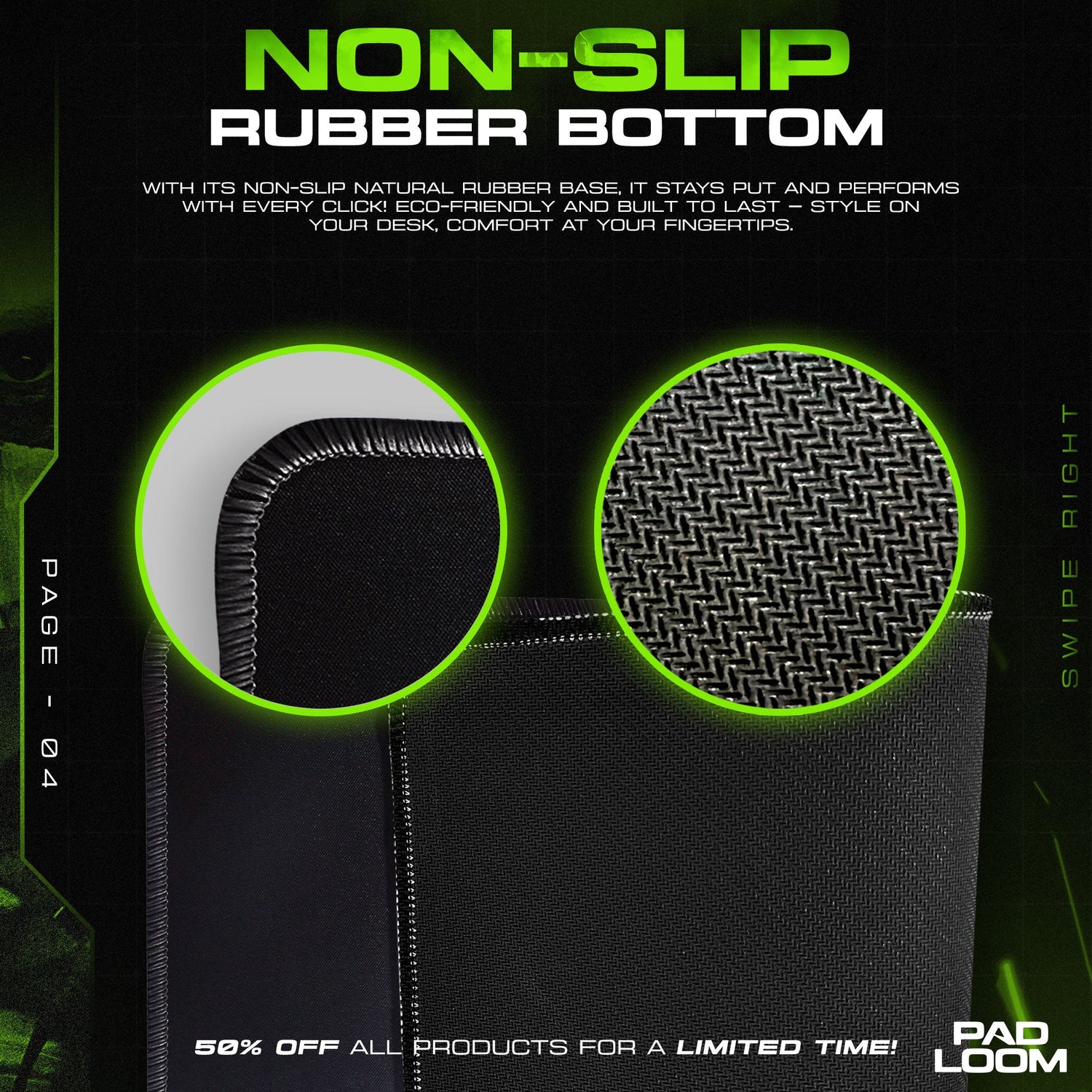 Night Fury Mouse Pad - Moonlit Flight Gaming Desk Mat Padloom