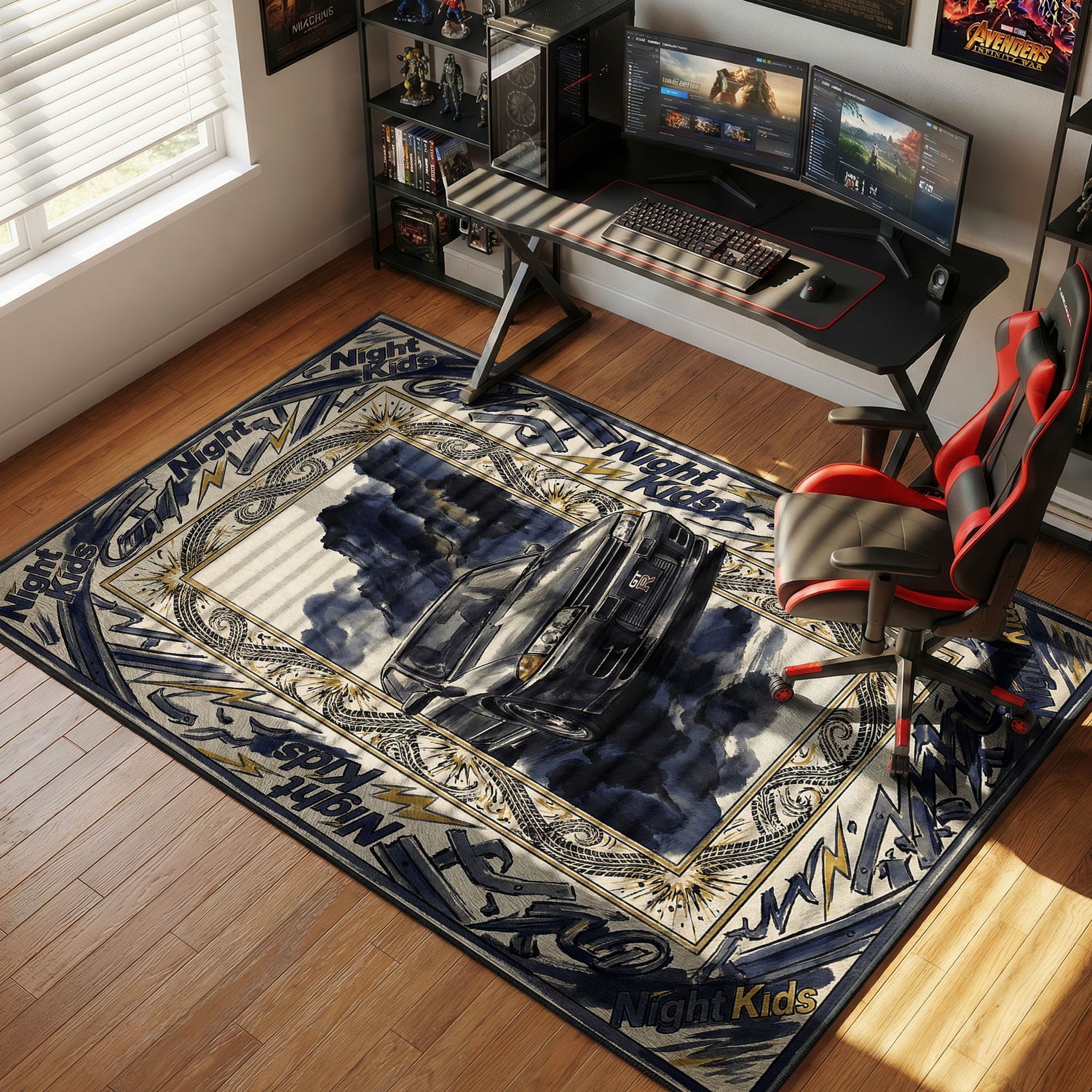 Night Kids R32 GT-R Rug - Initial D Chair Mat
