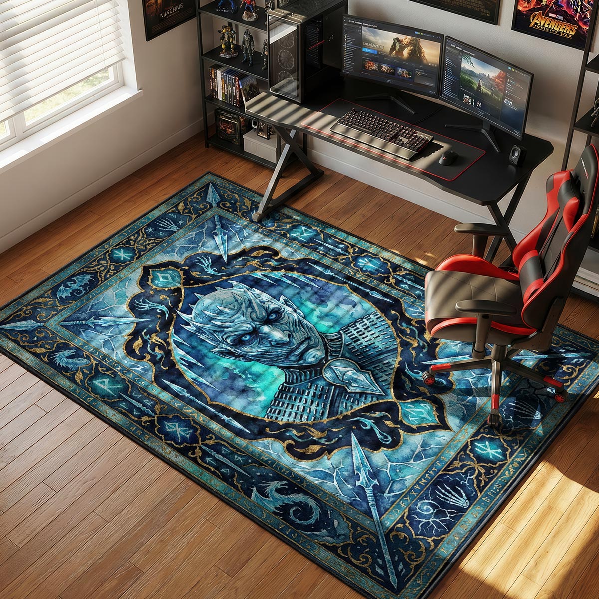 Night King Icy Dread Game Thrones Room rug — main product view