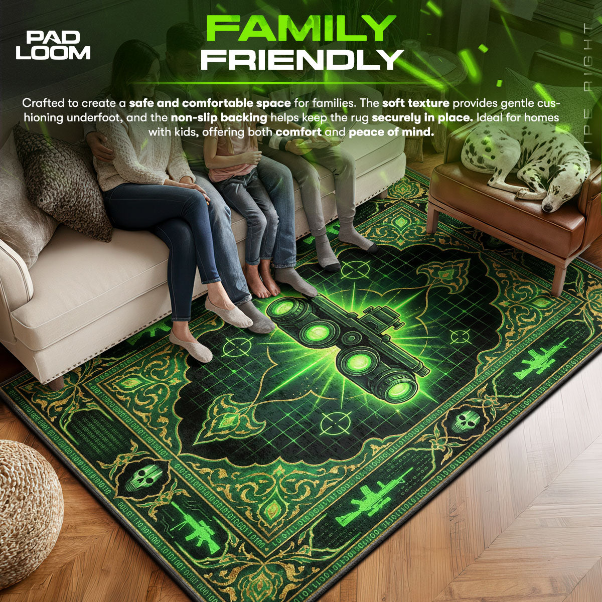 Nachtsichtbrillen-Taktikteppich - Call of Duty Stuhlunterlage