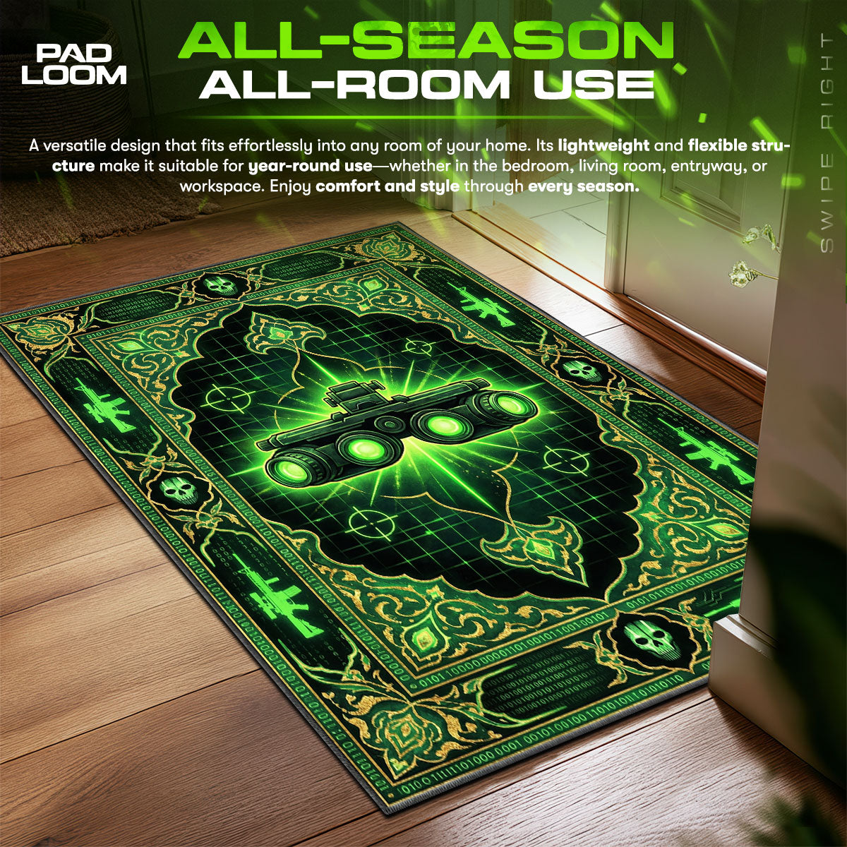 Nachtsichtbrillen-Taktikteppich - Call of Duty Stuhlunterlage