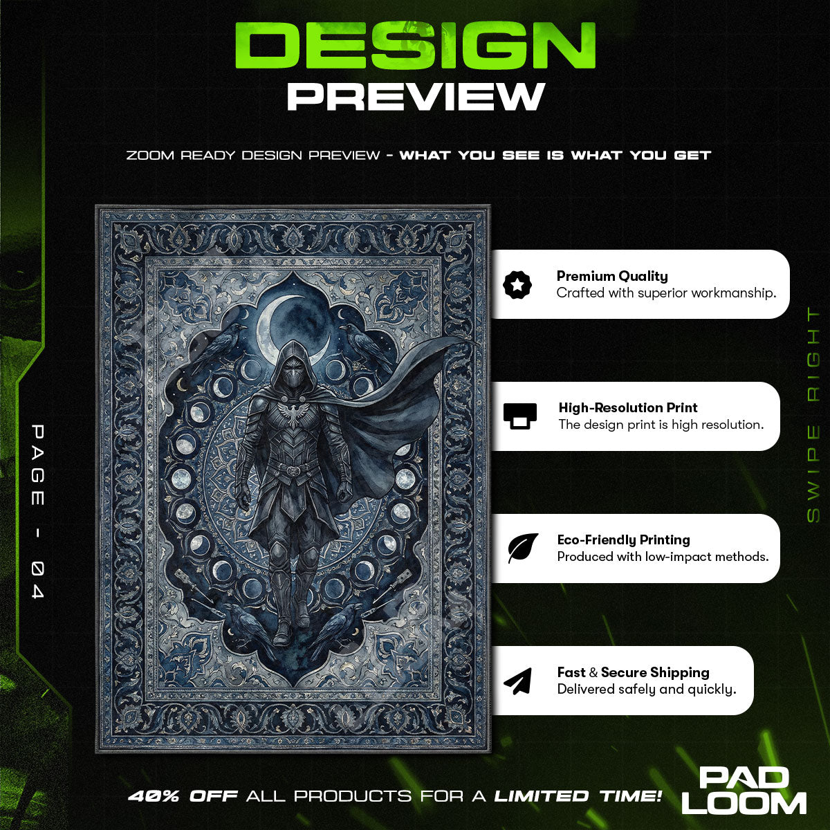 Nightingale Sentinel Rug - Skyrim Chair Mat