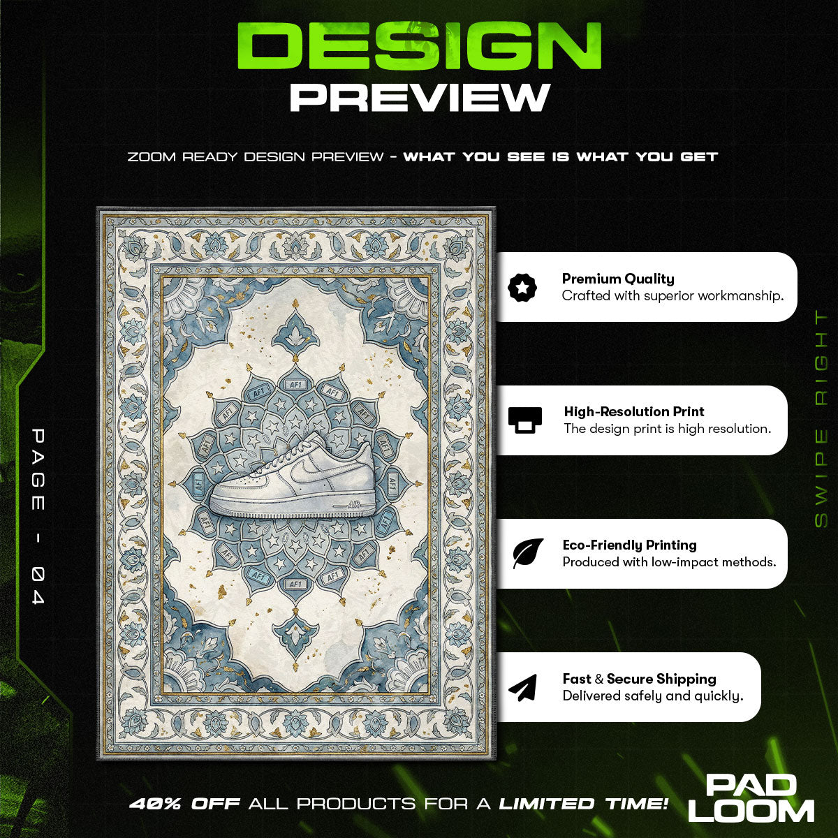Decor character design printed on rug