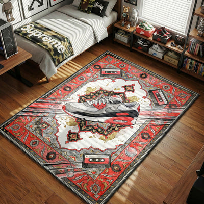 Nike Air Max 90 Infrared Rug - Retro 90s Floor Mat Decor