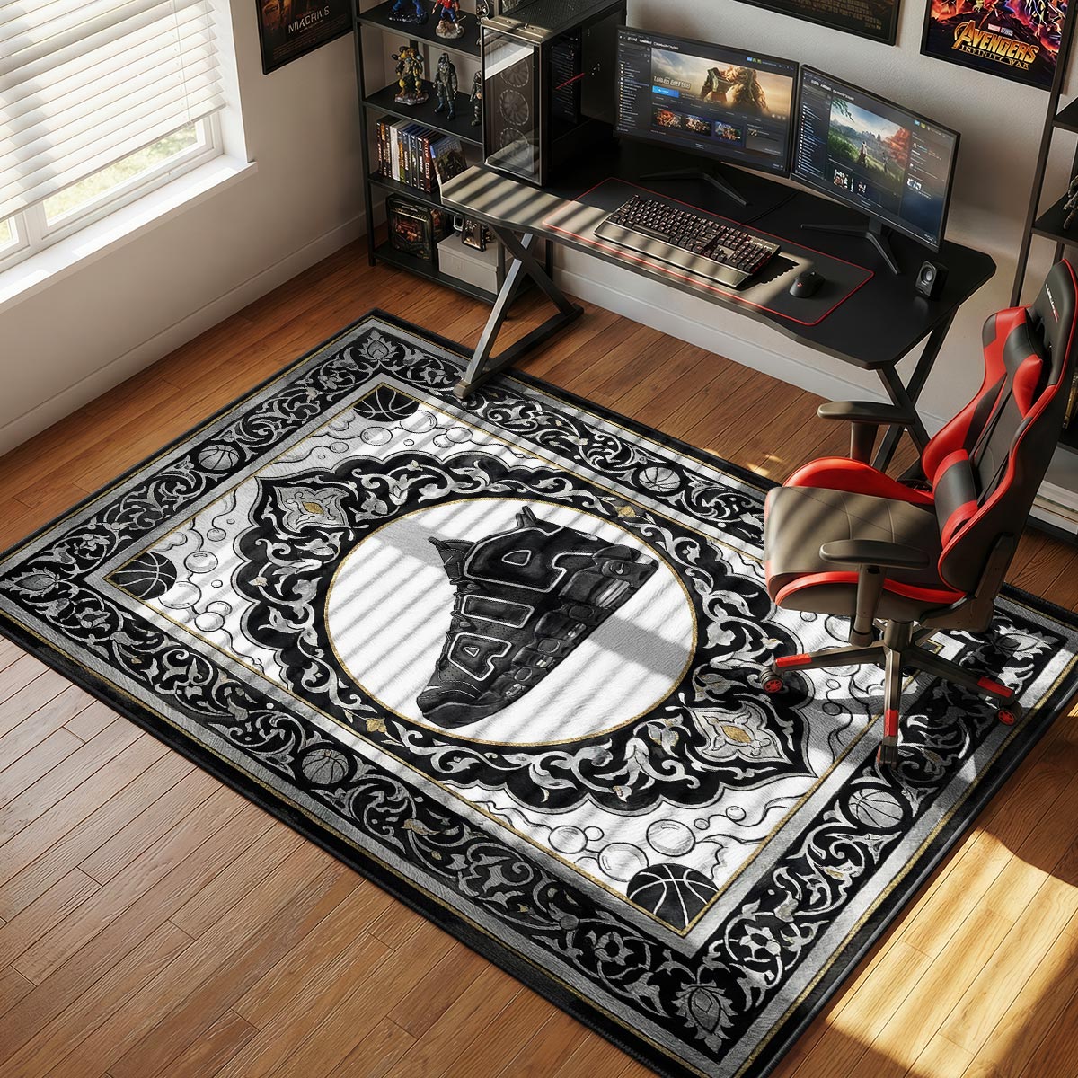 Nike Air Uptempo Sneaker Floor Decor rug — main product view