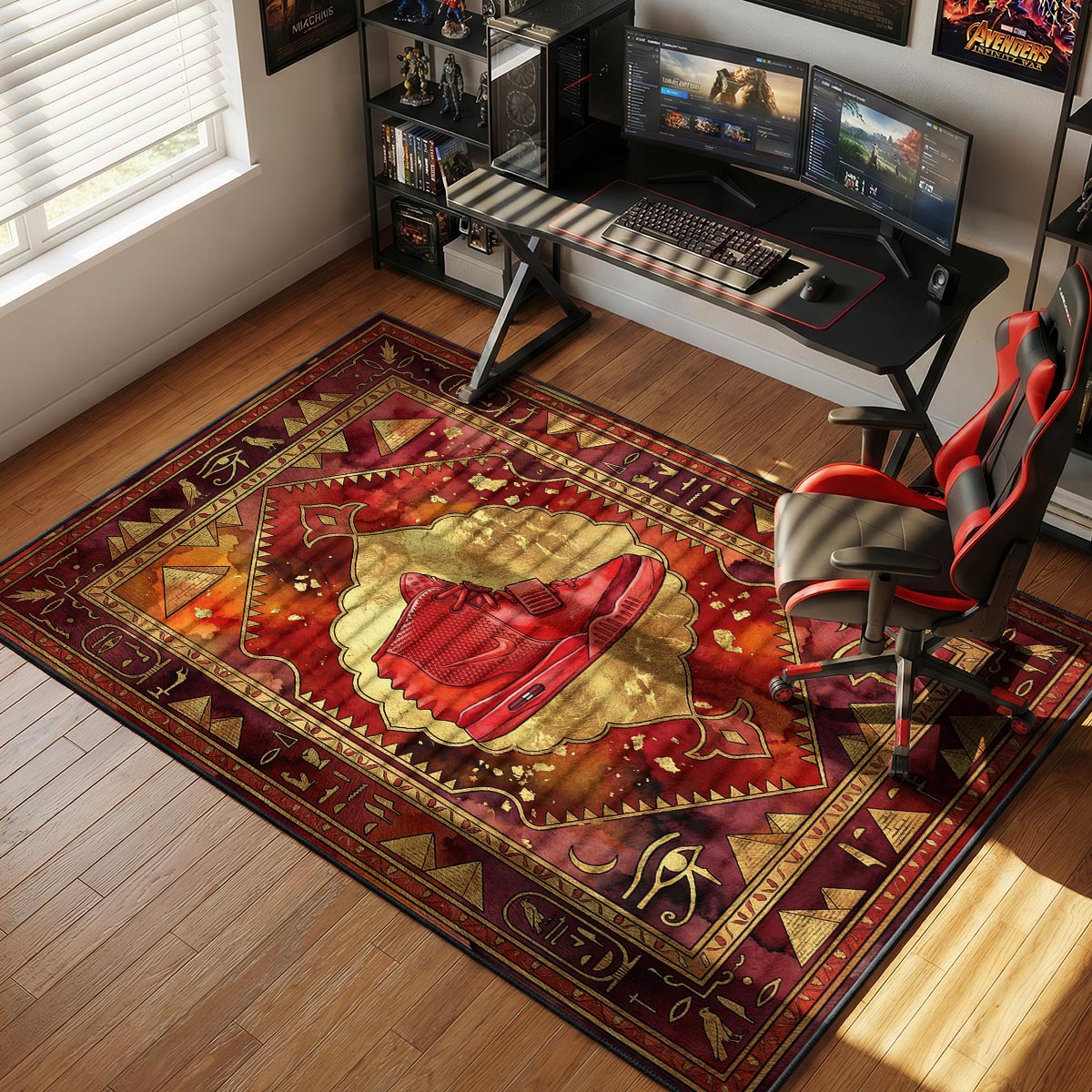 Nike Air Yeezy 2 Red October Rug - Egyptian Floor Mat