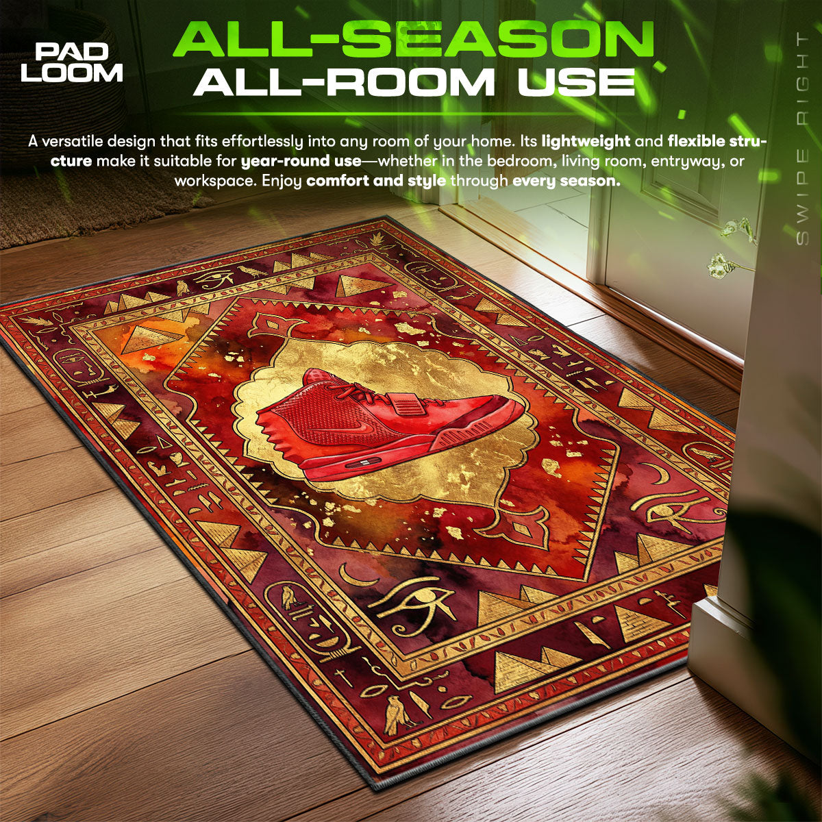 Nike Air Yeezy 2 Red October Rug - Egyptian Floor Mat