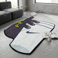 Nike Cup shaped area rug, die-cut man cave rug