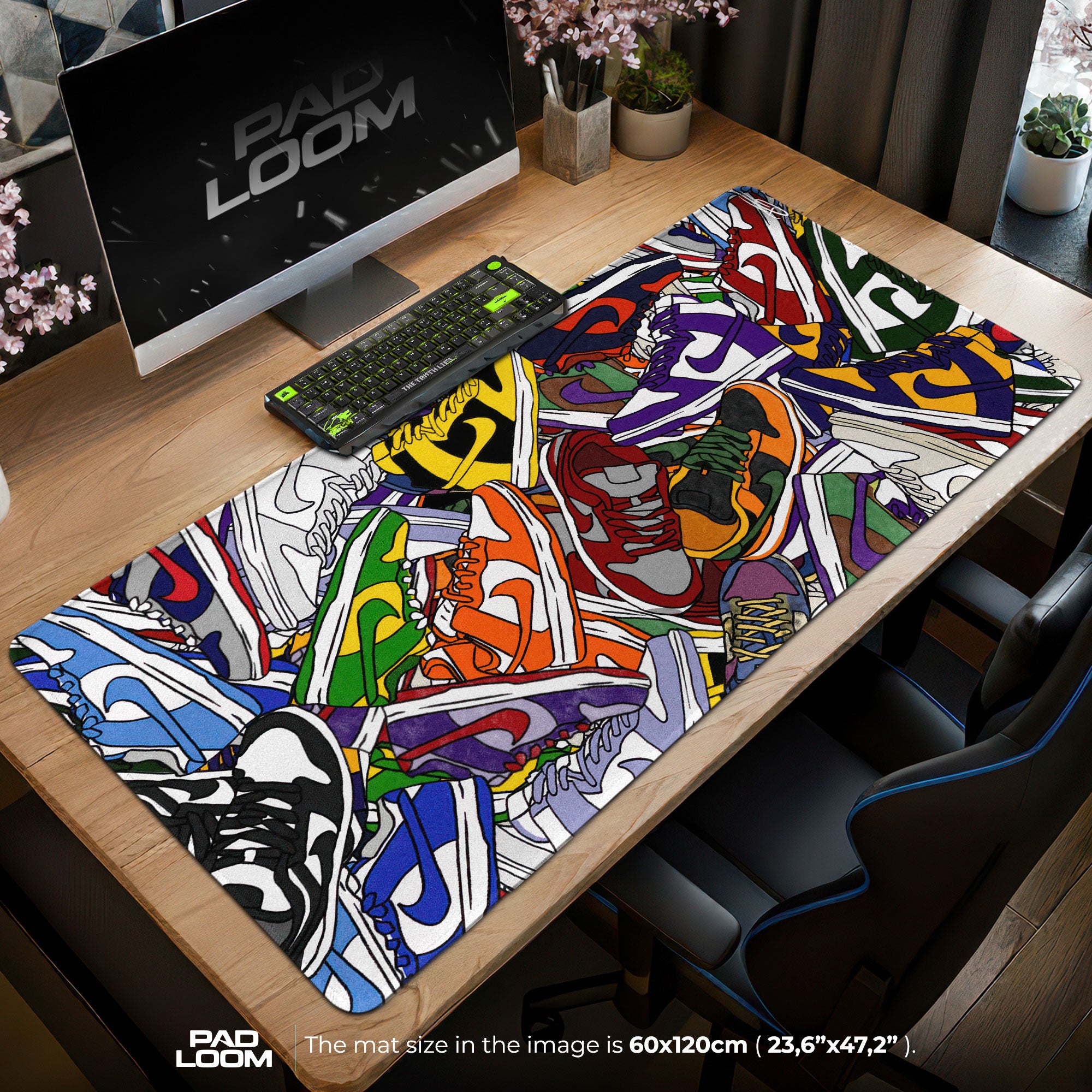 Nike Dunk Collage Mouse Pad - Colorful Street Desk Mat
