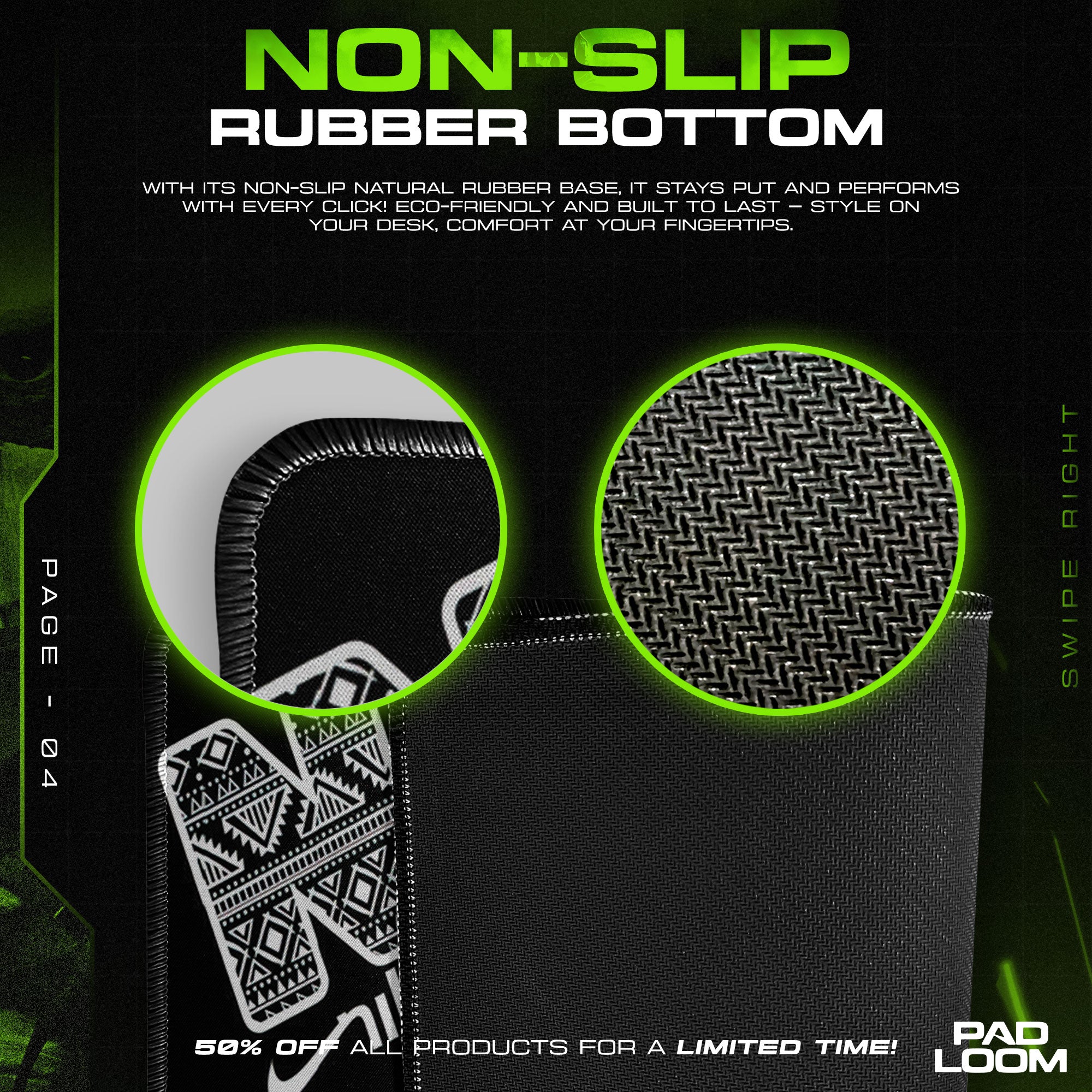 Nike Logo Collage Mouse Pad - Monochrome Street Desk Mat