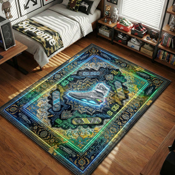 Nike Mag sneaker grey hoverboard delorean circuit board hypebeast area rug