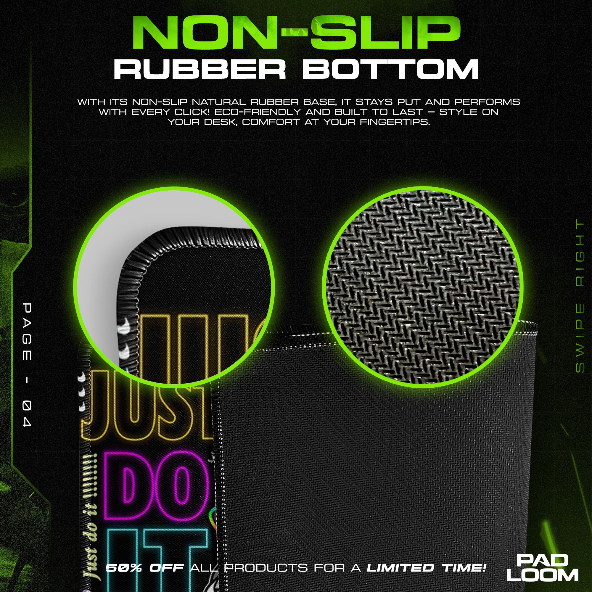 Nike Neon Collage Mouse Pad - Retro Street Desk Mat