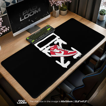 Nike Off Red Mouse Pad - Minimal Street Desk Mat