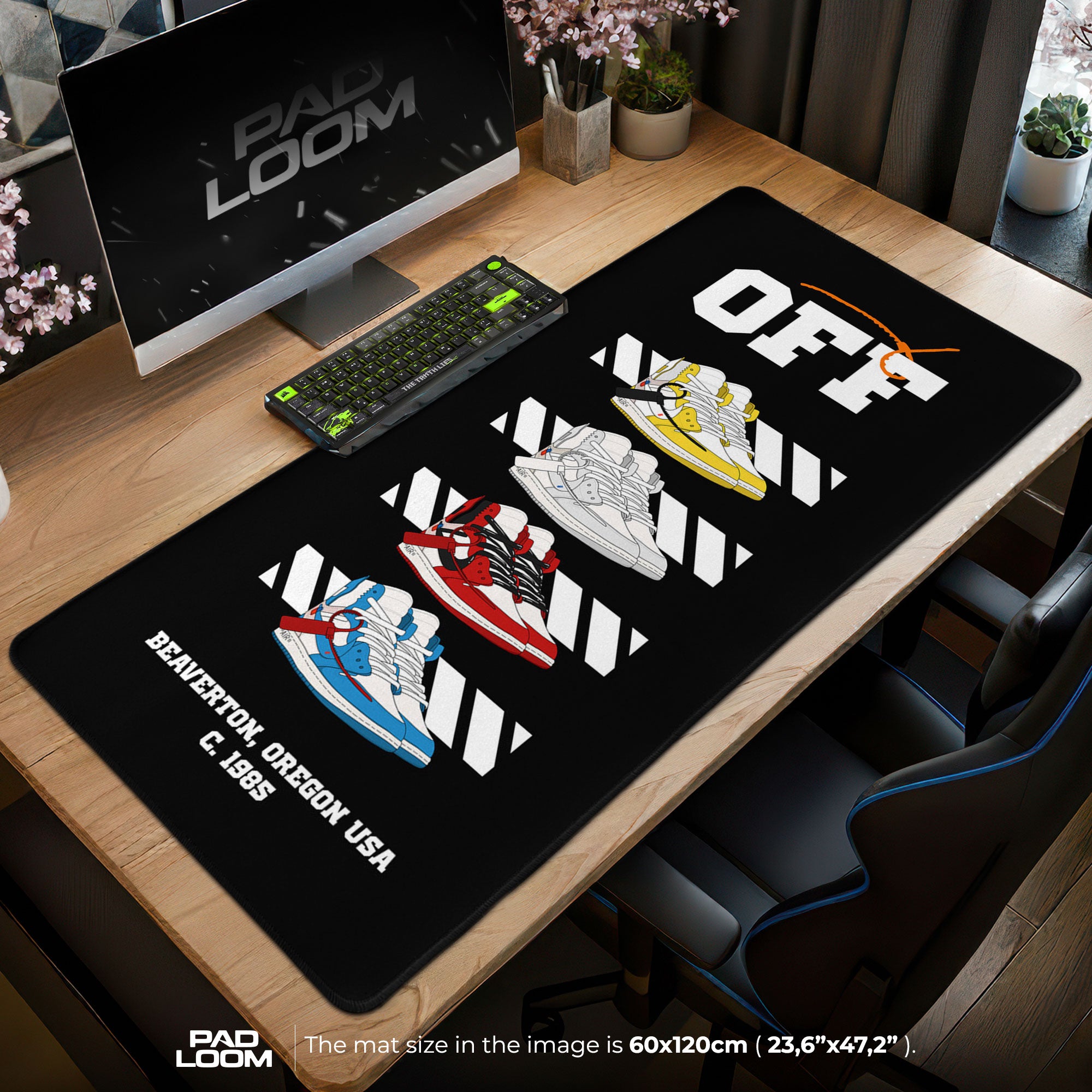 Nike Off Series Mouse Pad - Retro Street Desk Mat