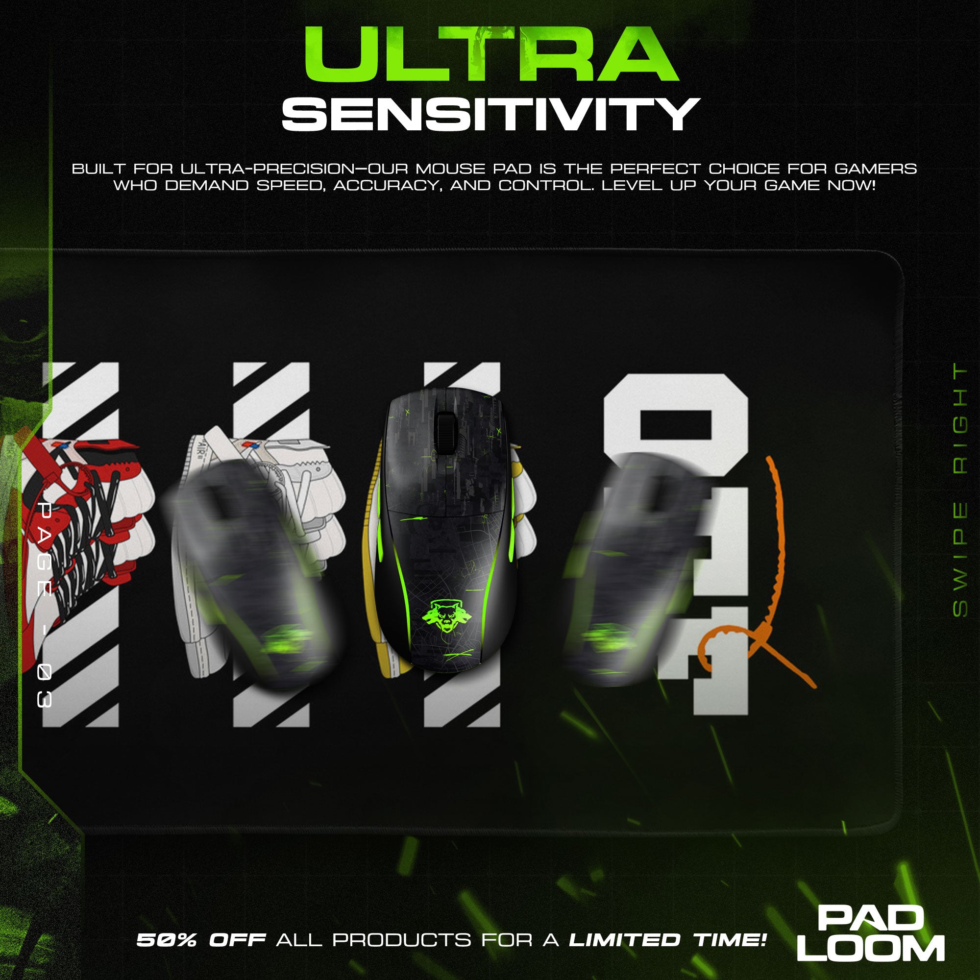 Nike Off Series Mouse Pad - Retro Street Desk Mat