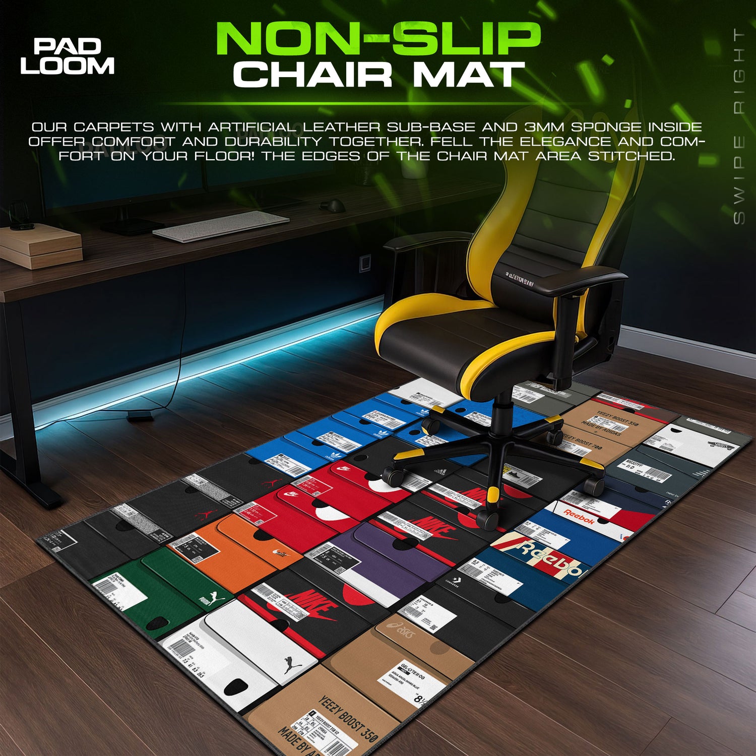 Nike Shoe Box Lineup Mouse Pad - Sneaker Wall Desk Mat