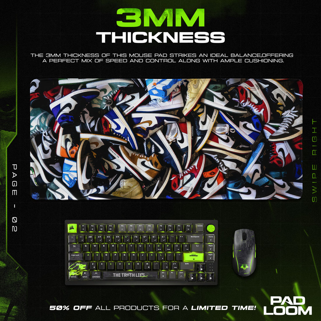 Nike Sneaker Pile Mouse Pad - Hype Culture Desk Mat