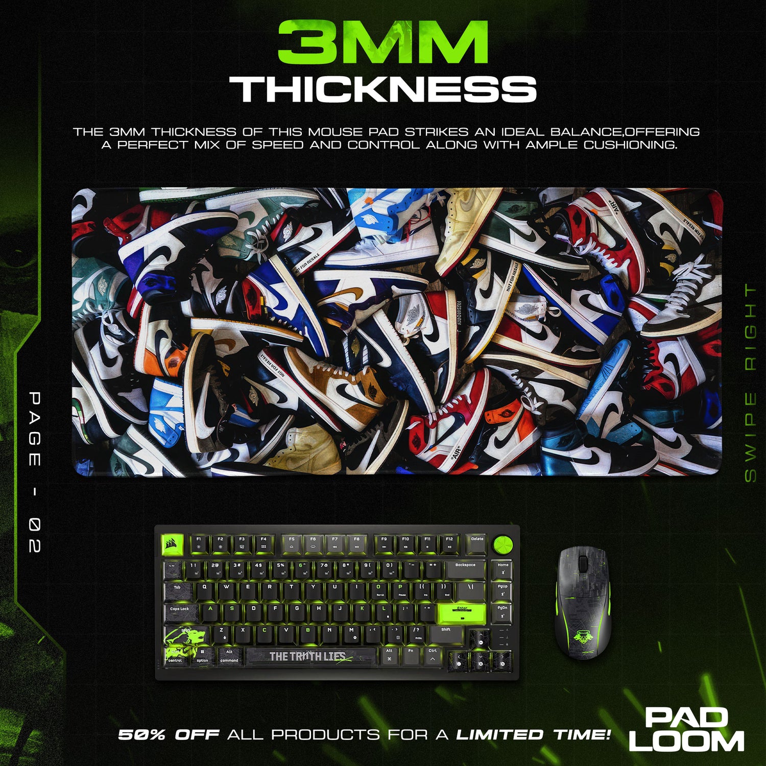 Nike Sneaker Pile Mouse Pad - Hype Culture Desk Mat