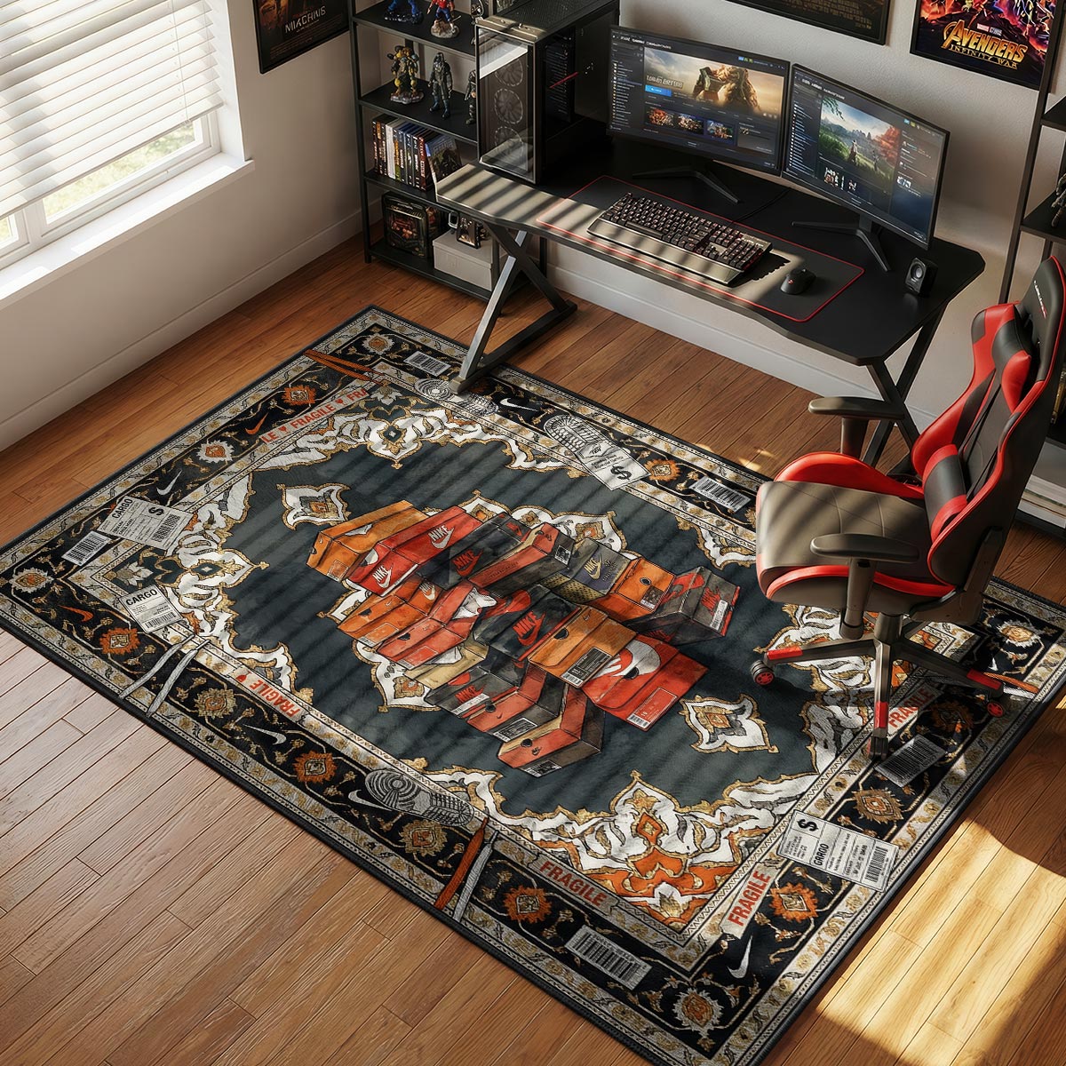 Nike Sneaker Stack Rug - Sneakerhead Floor Mat