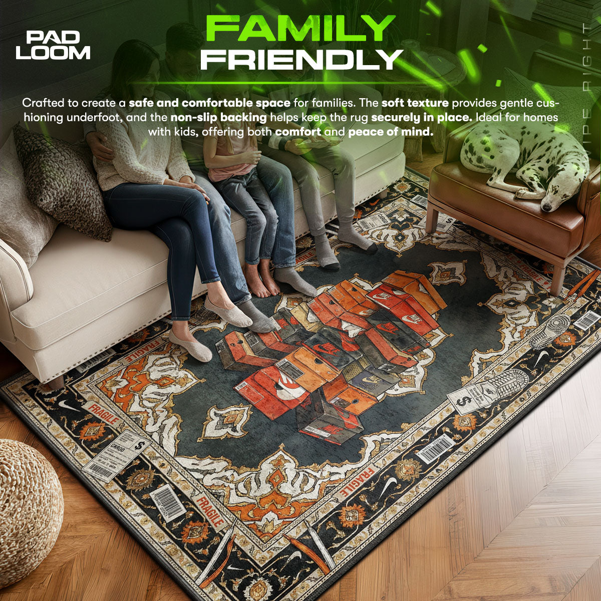 Nike Sneaker Stack Rug - Sneakerhead Floor Mat