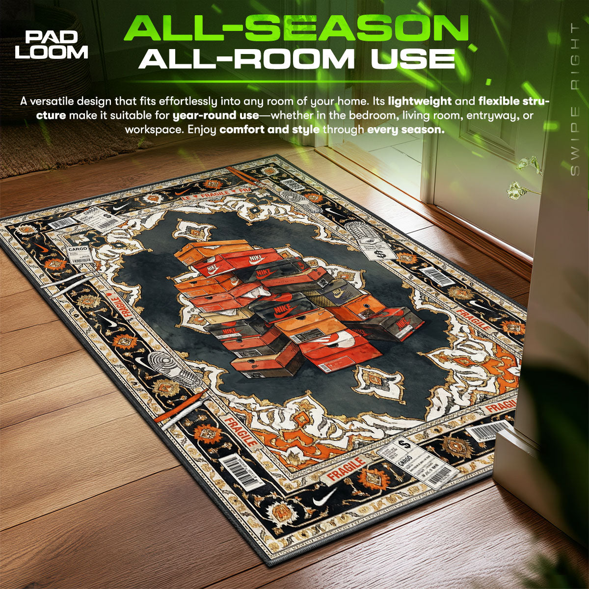 Nike Sneaker Stack Rug - Sneakerhead Floor Mat