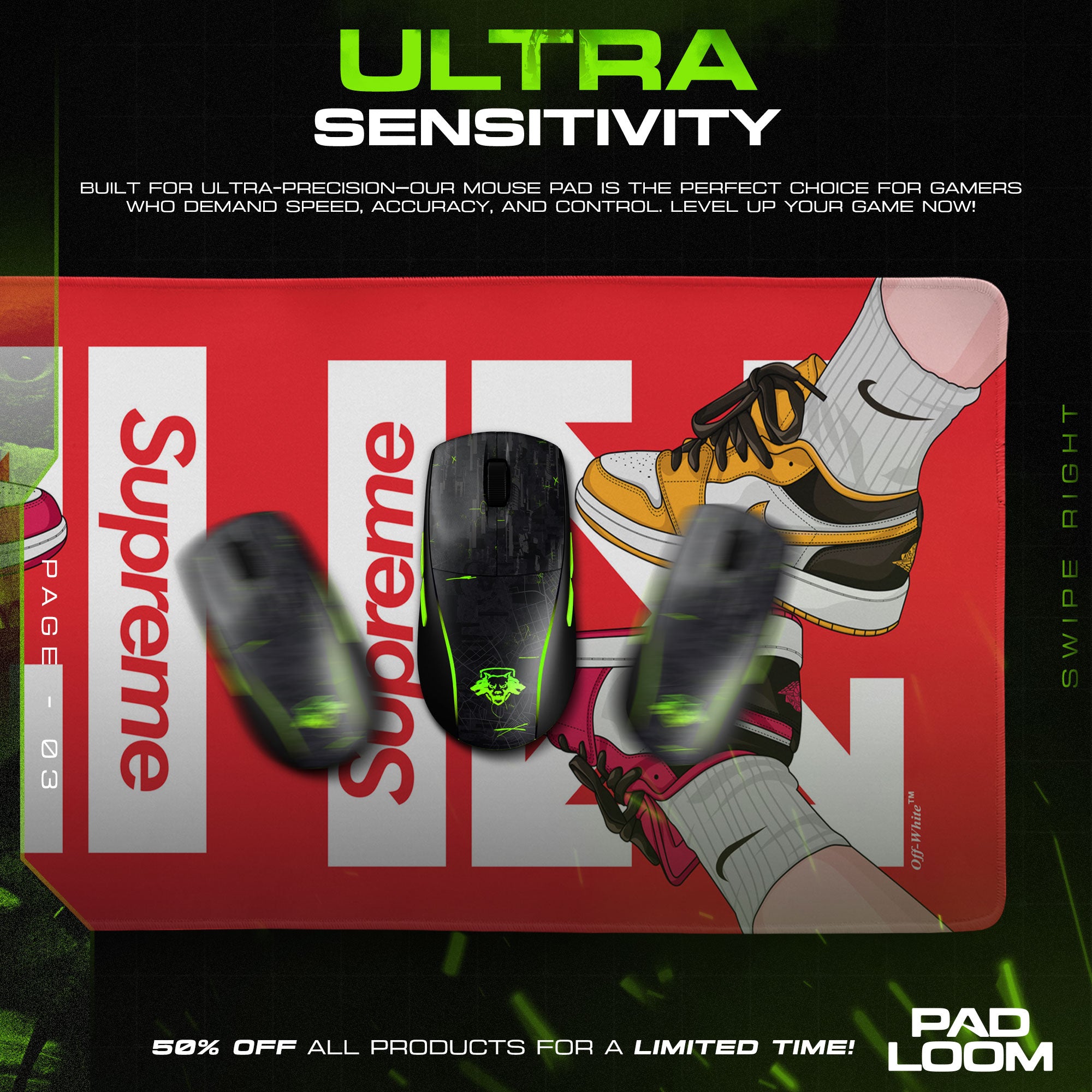 Nike Supreme Mouse Pad - Hype Streetwear Desk Mat