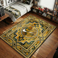 Nike Swoosh gold jade baroque luxury hypebeast area rug