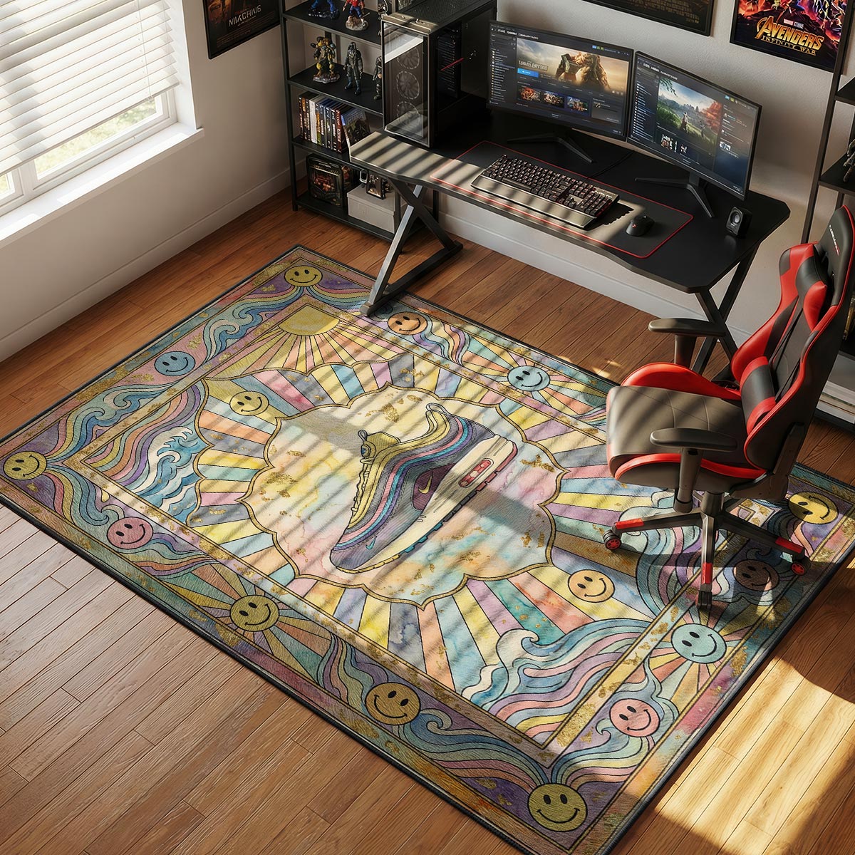 Nike Wotherspoon Sneaker Pastel Floor Decor rug — main product view