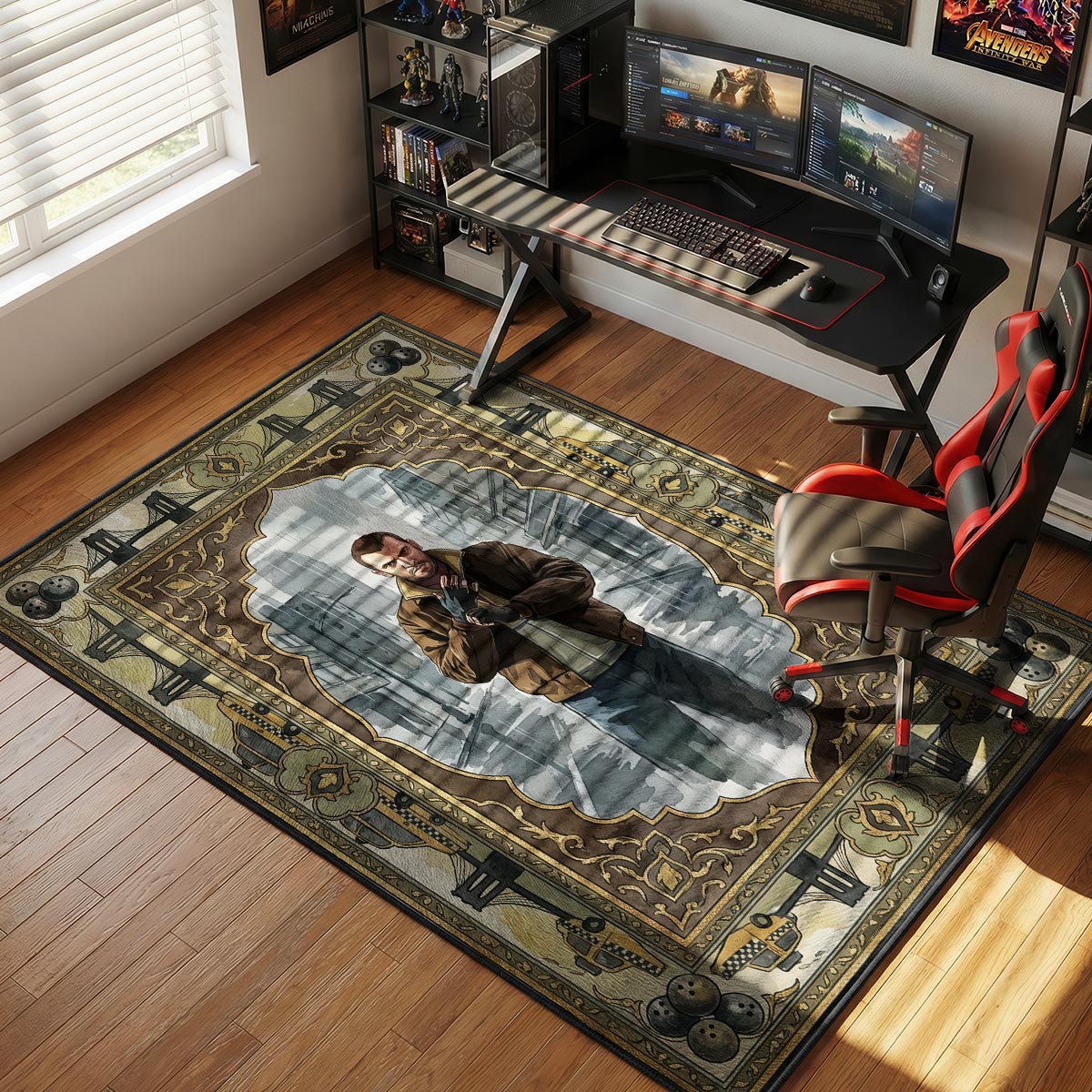 Niko Bellic Liberty City Rug - GTA IV Chair Mat