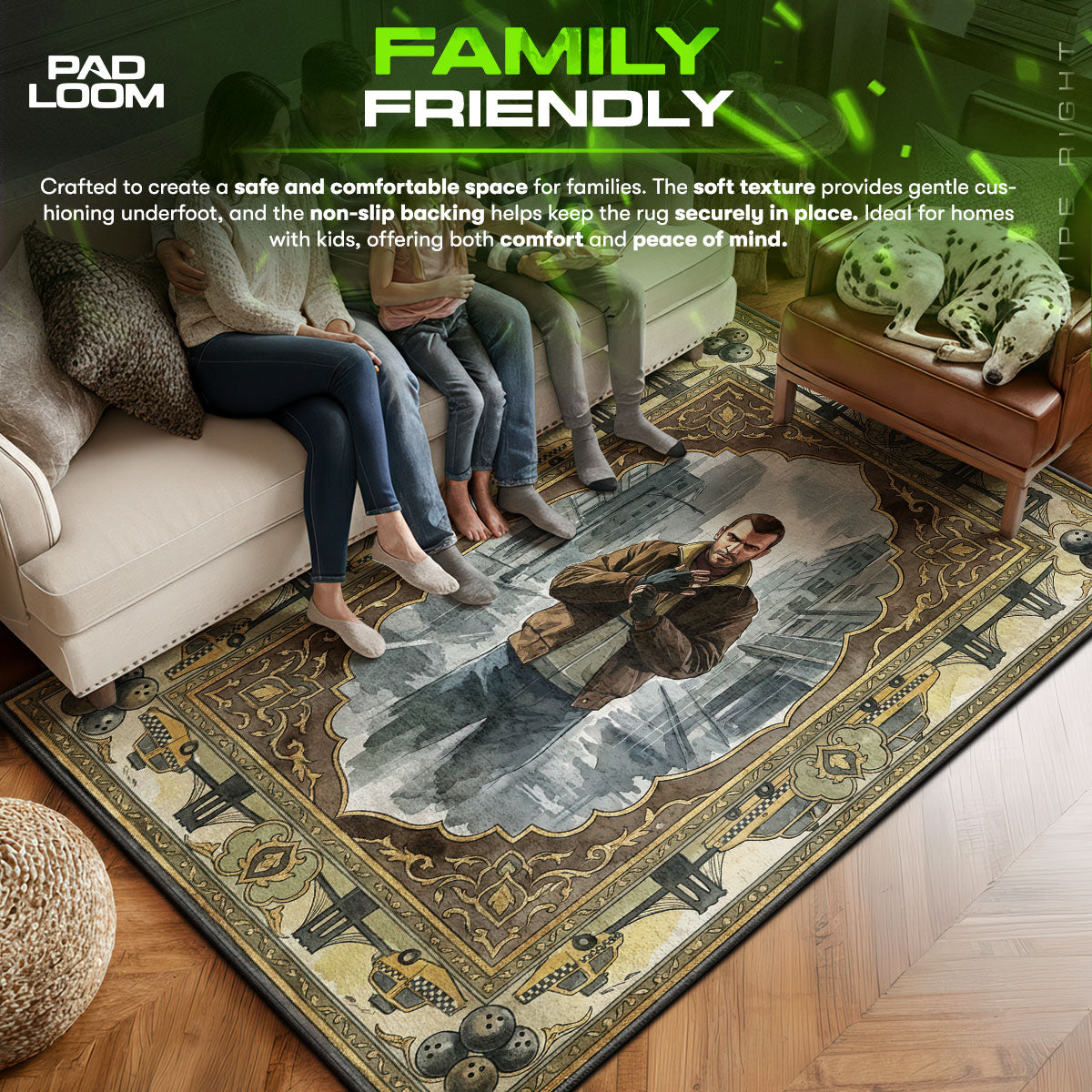 Niko Bellic Liberty City Rug - GTA IV Chair Mat