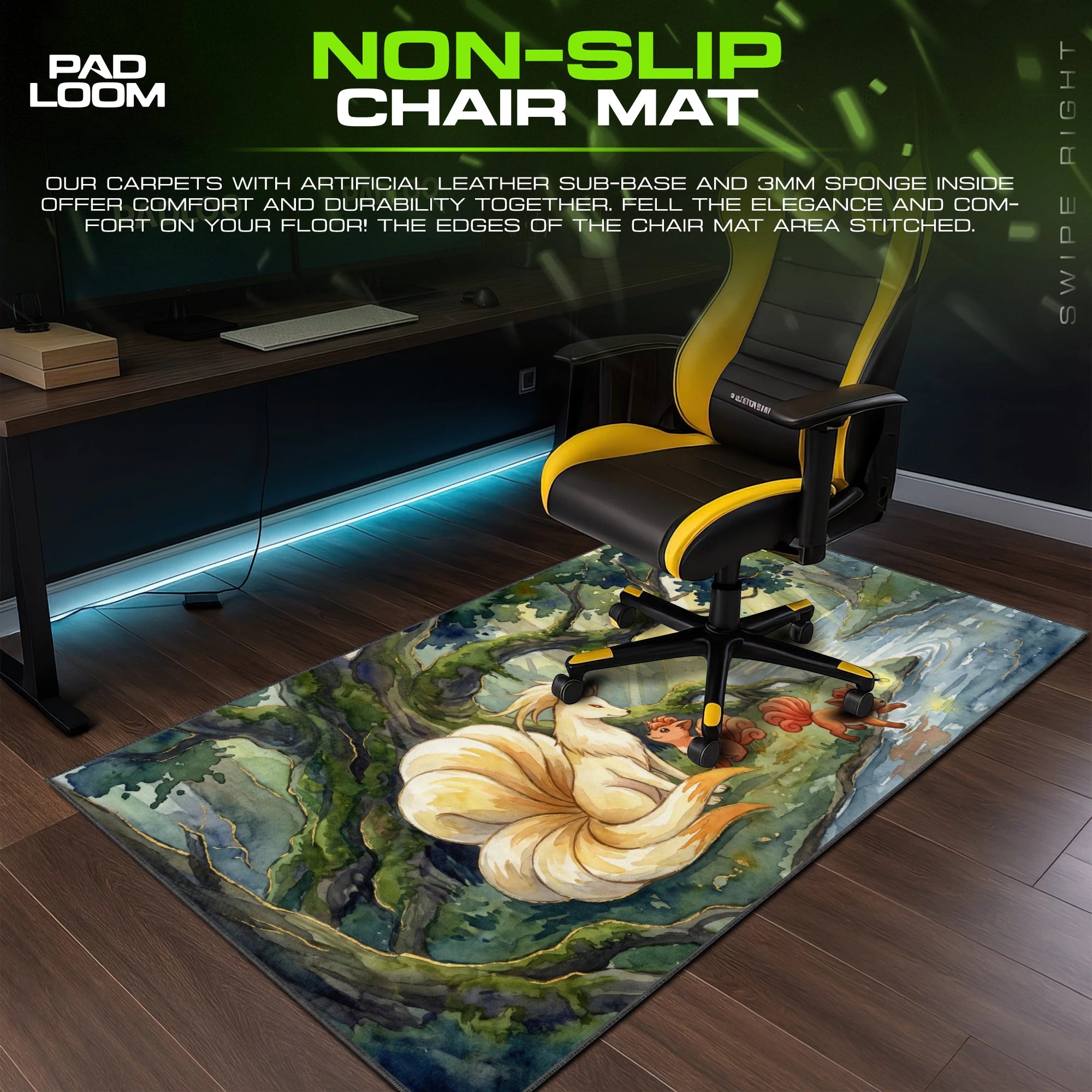 Ninetales Forest Stream Mouse Pad - Pokemon Desk Mat