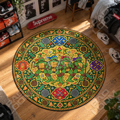 Ninja Turtles Medallion Round Rug - TMNT Chair Mat