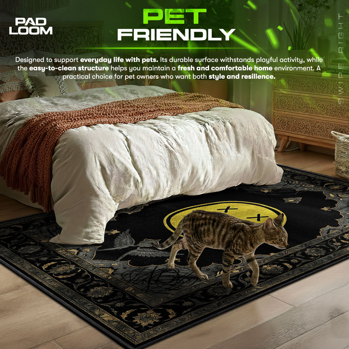 Primary Grid Teppich — De Stijl Moderner Teppich