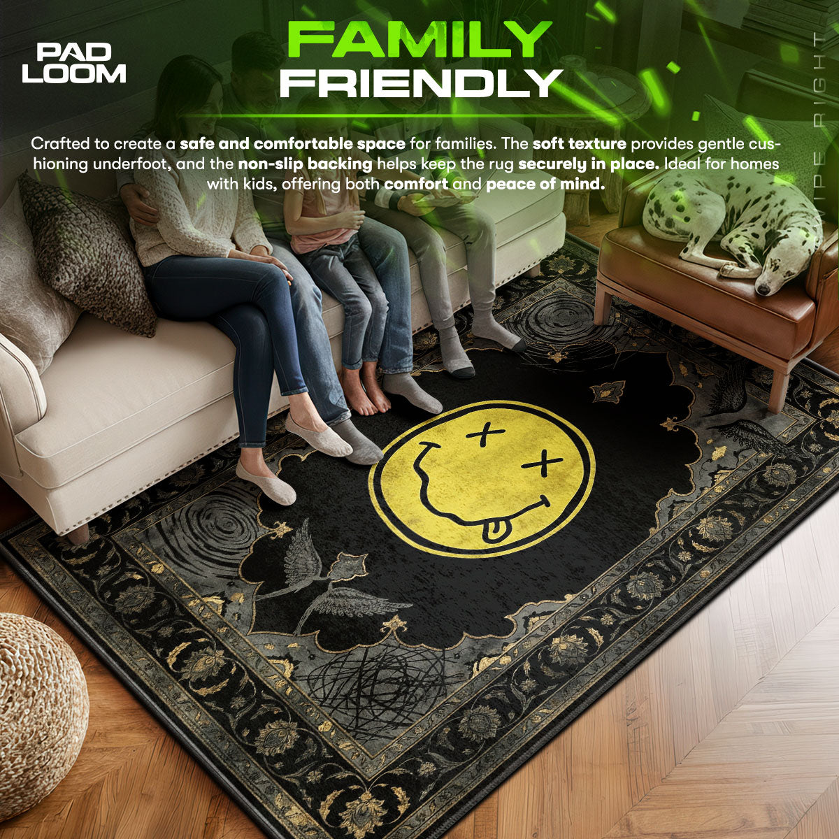 Primary Grid Teppich — De Stijl Moderner Teppich