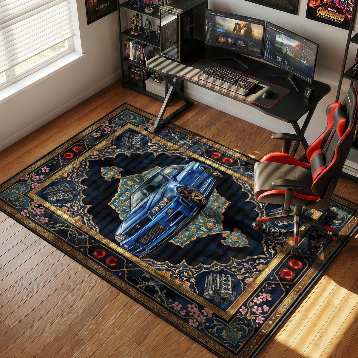Nissan Skyline R34 Sakura JDM Floor rug — main product view