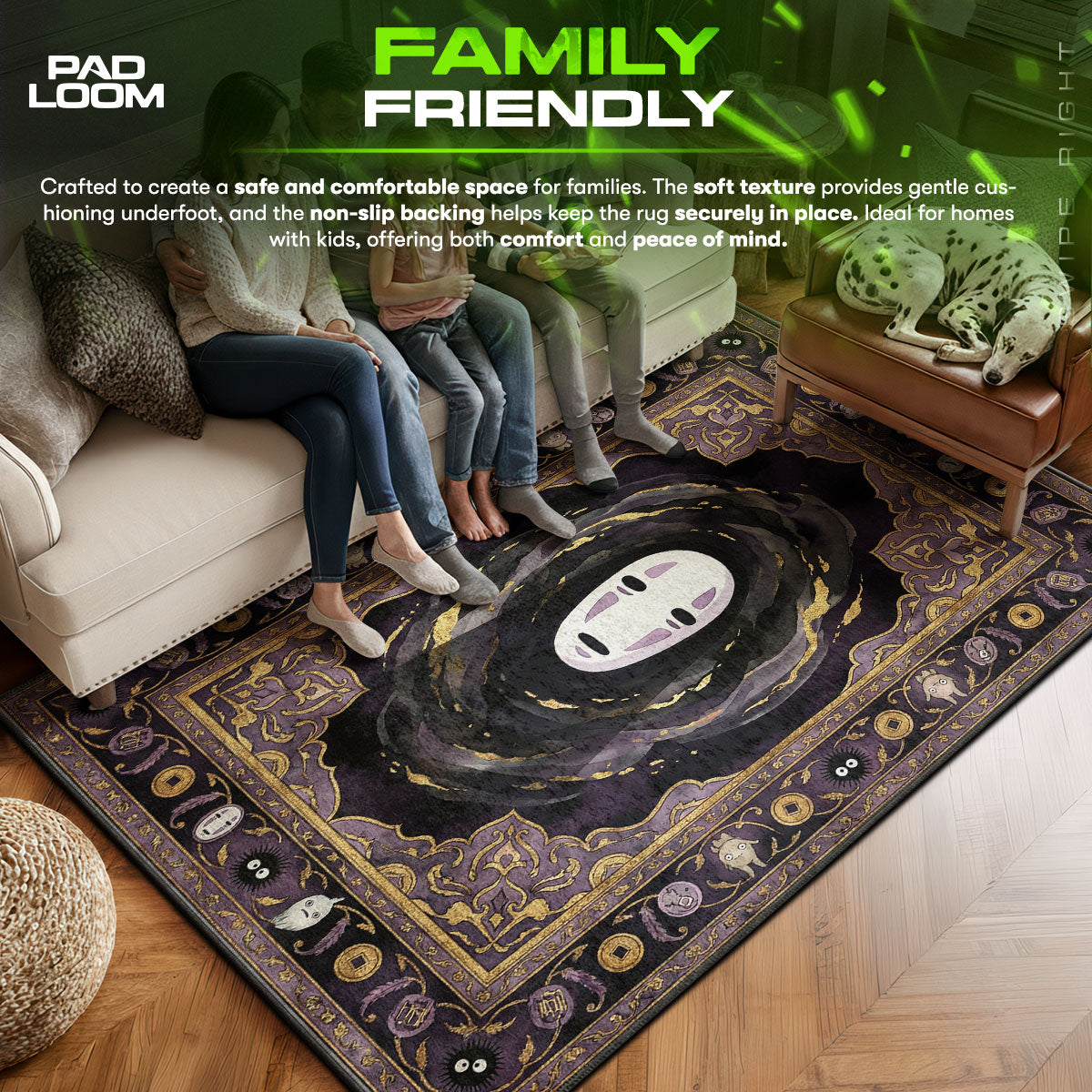 No area rug showing full home decor artwork