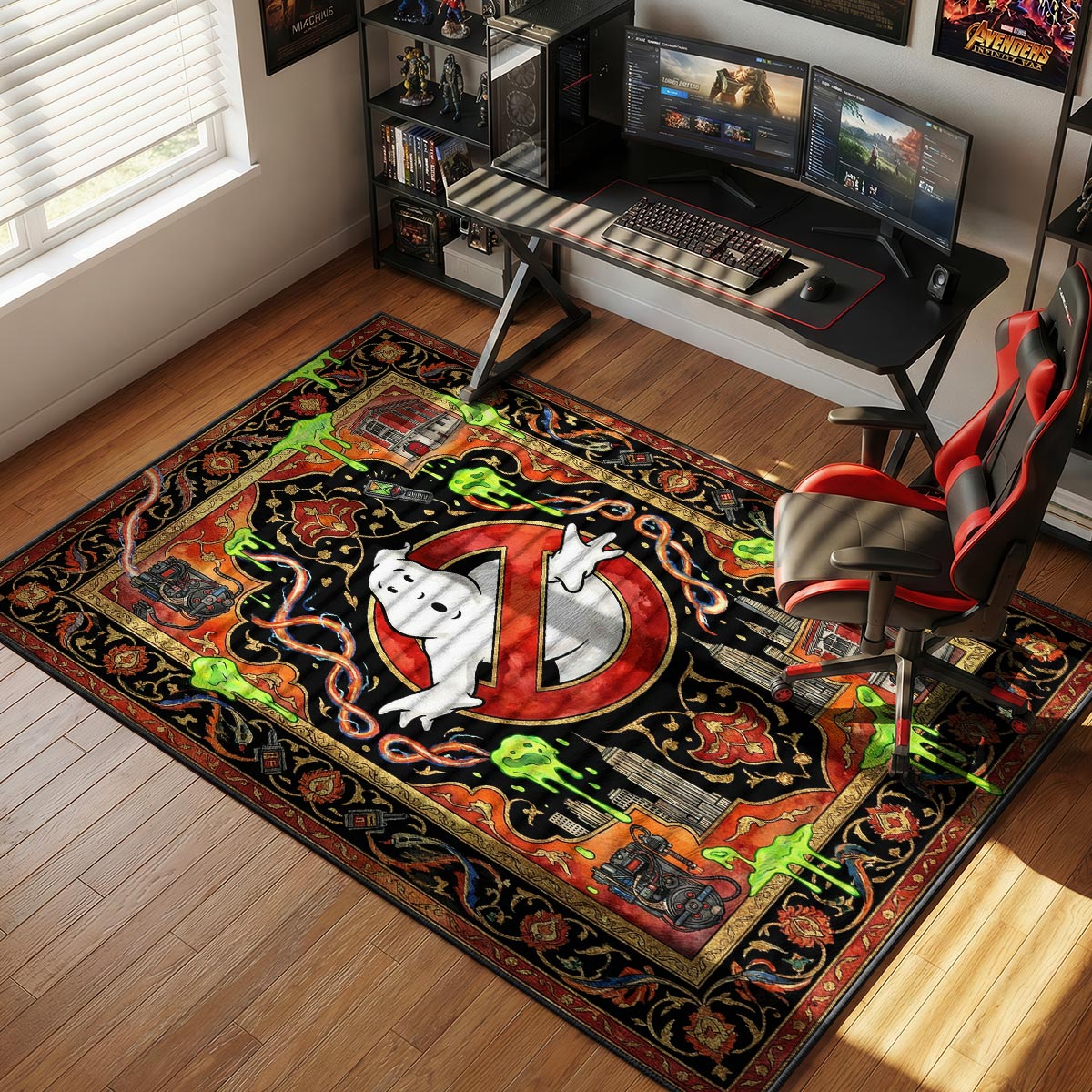 No Ghost Logo Ectoplasm Ghostbusters Room rug — main product view
