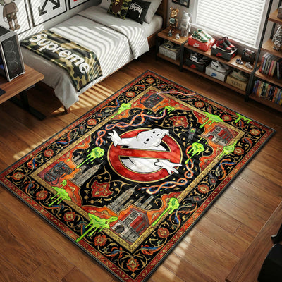 No Ghost Logo Ectoplasm Rug - Ghostbusters Room Mat