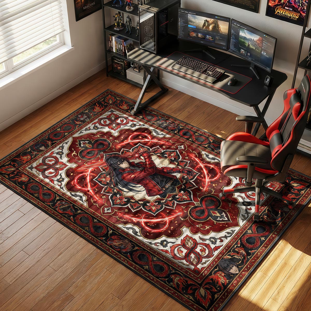 B-12 Rotes Protokollteppich - Streunende Stuhlmatte