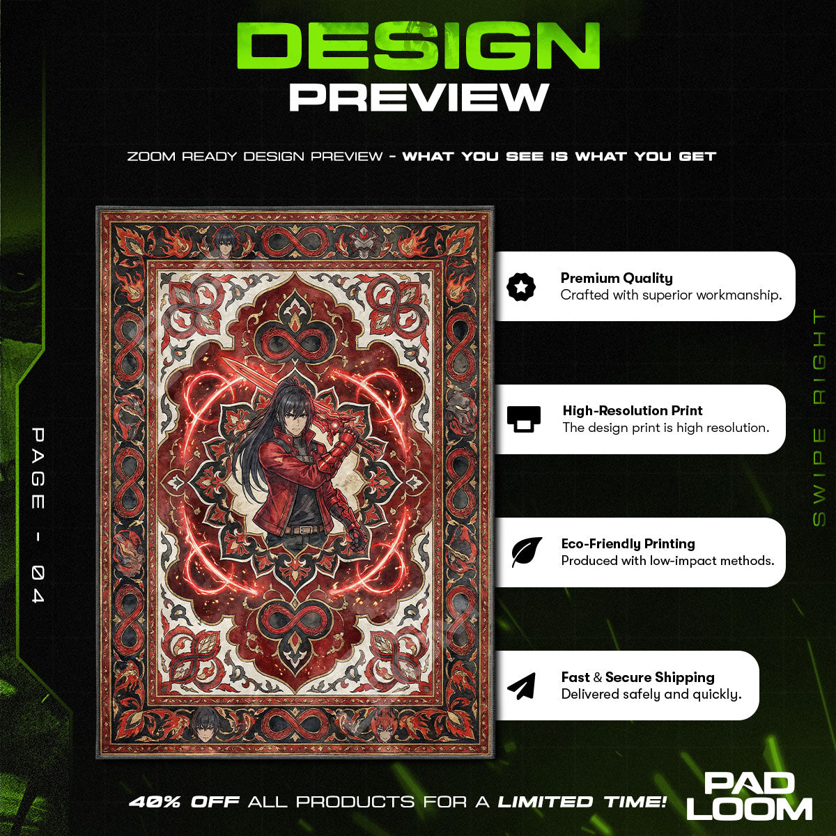 B-12 Rotes Protokollteppich - Streunende Stuhlmatte