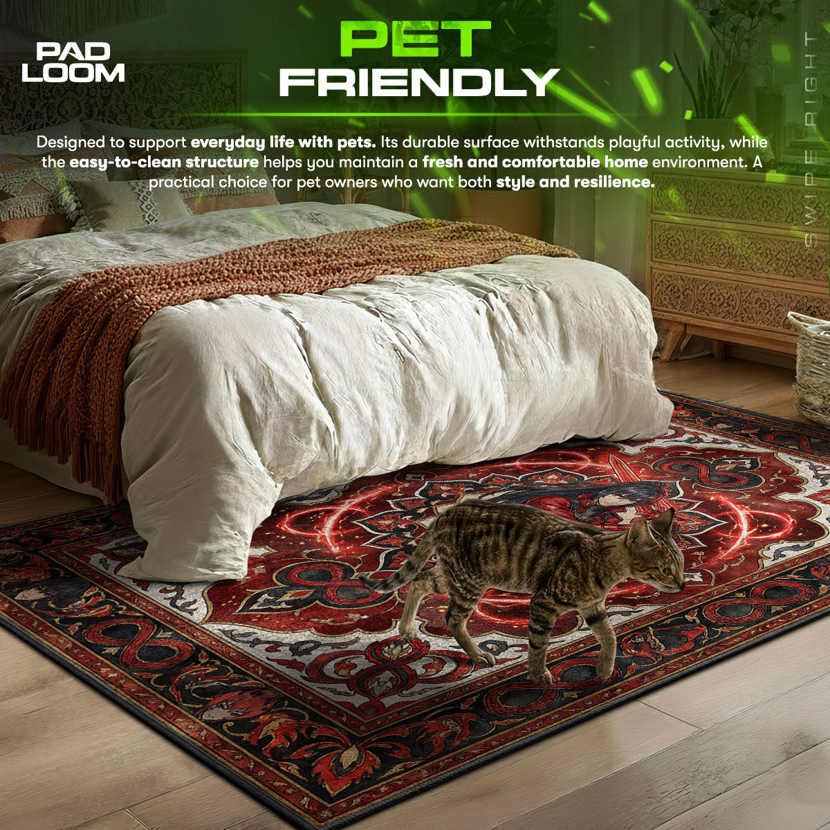 B-12 Rotes Protokollteppich - Streunende Stuhlmatte