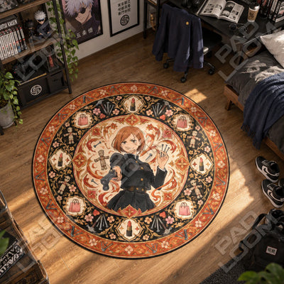 Nobara Hammer Round Rug - Jujutsu Kaisen Chair Mat