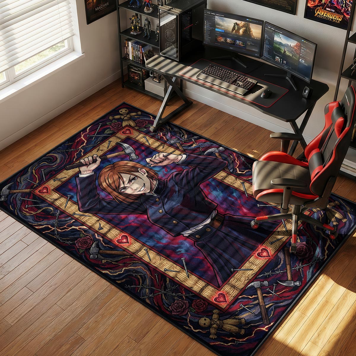 Nobara Kugisaki Resonance Jujutsu Kaisen Chair rug — main product view
