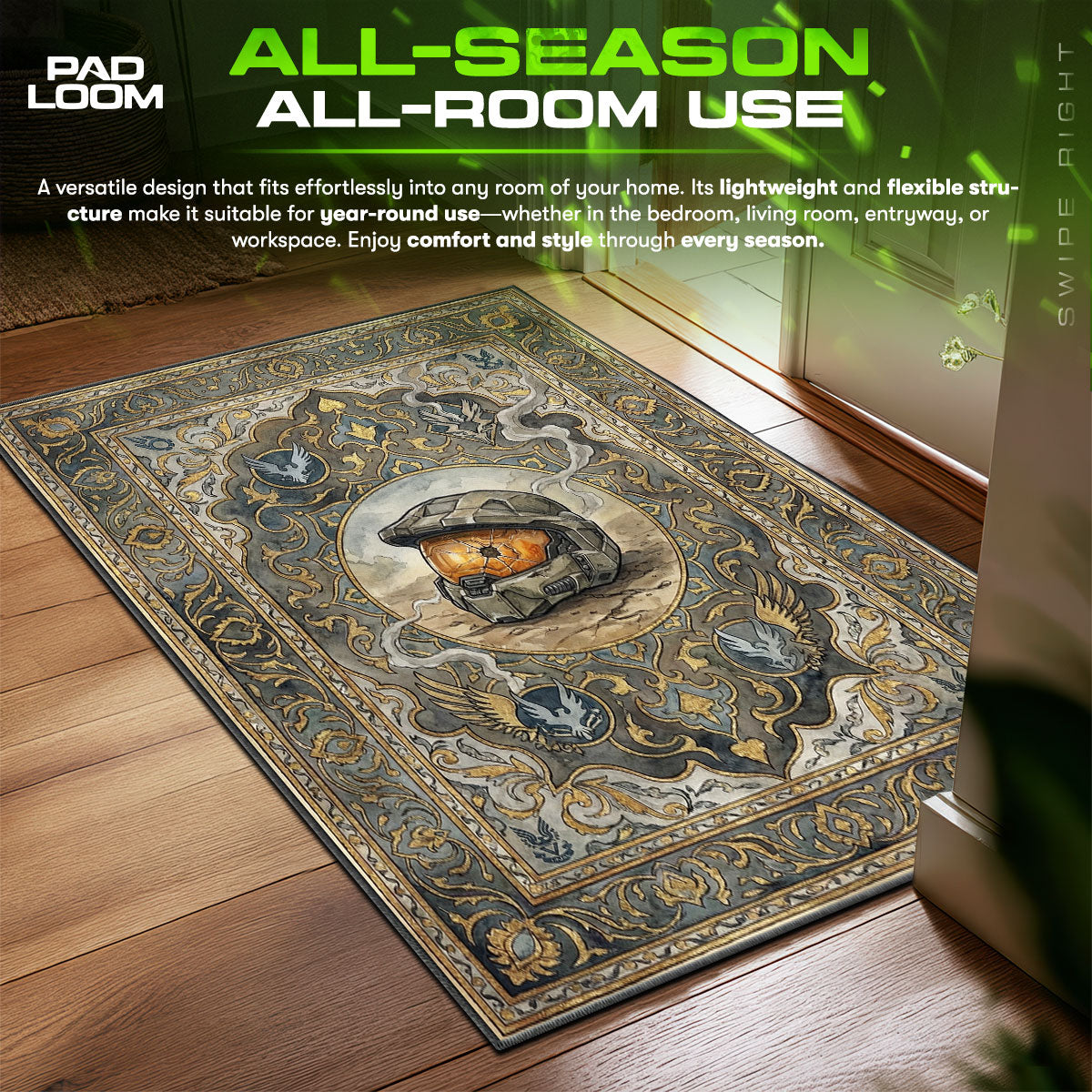 Noble Six Lone Wolf Rug - Halo Reach Chair Mat