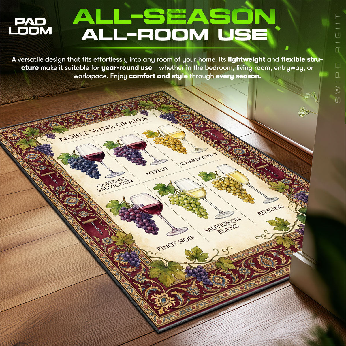 Detailed close-up of Noble rug pattern