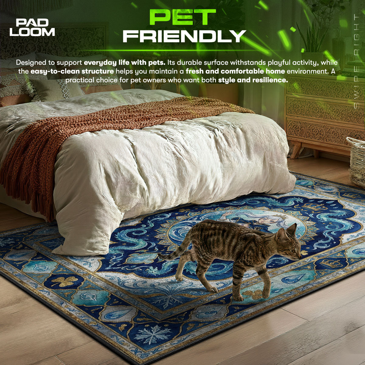 Noelle Valkyrie Armor Rug - Black Clover Chair Mat