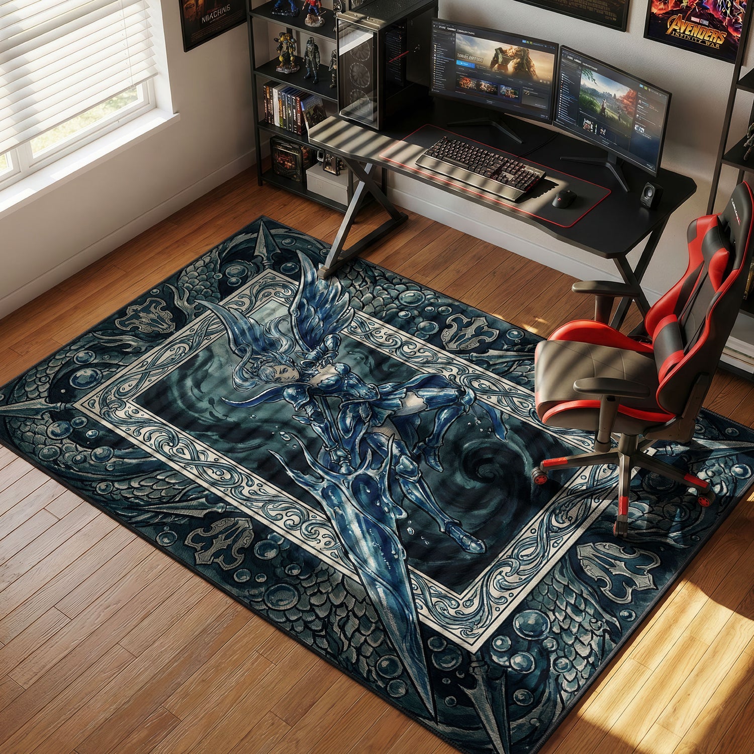Noelle Valkyrie Dress Art Black Clover Chair rug — main product view